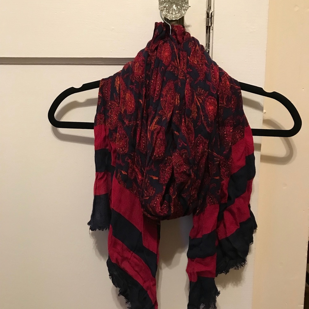 LOFT Navy Paisley Scarf